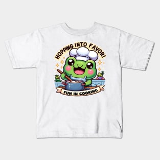 Wednesday's Gourmet Adventure: Hopping Into Flavor! Kids T-Shirt